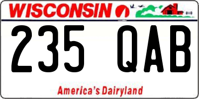 WI license plate 235QAB