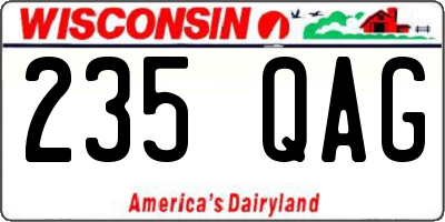 WI license plate 235QAG