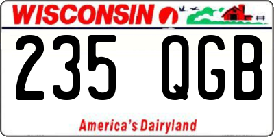 WI license plate 235QGB