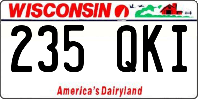 WI license plate 235QKI