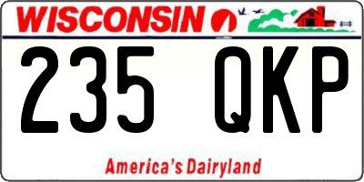 WI license plate 235QKP