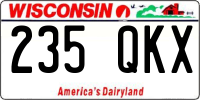 WI license plate 235QKX