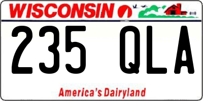 WI license plate 235QLA