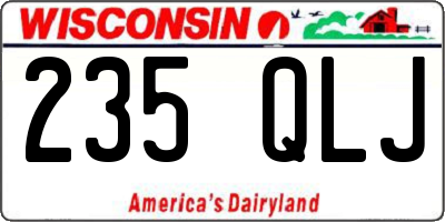 WI license plate 235QLJ