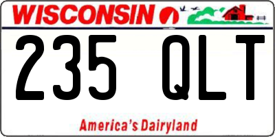 WI license plate 235QLT