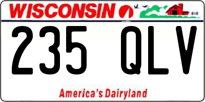 WI license plate 235QLV
