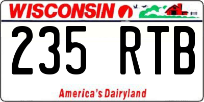 WI license plate 235RTB