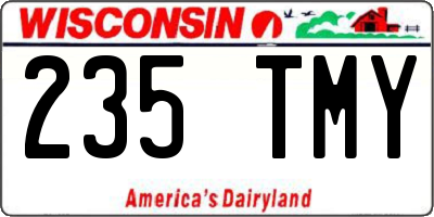 WI license plate 235TMY