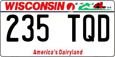 WI license plate 235TQD