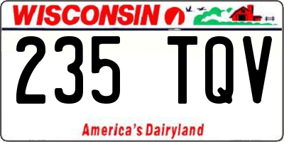 WI license plate 235TQV