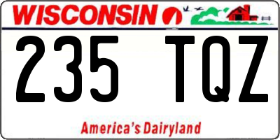 WI license plate 235TQZ
