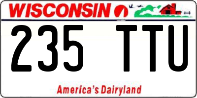 WI license plate 235TTU