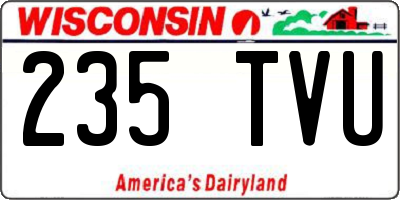 WI license plate 235TVU