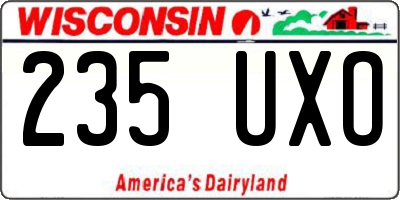 WI license plate 235UXO