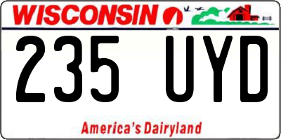 WI license plate 235UYD