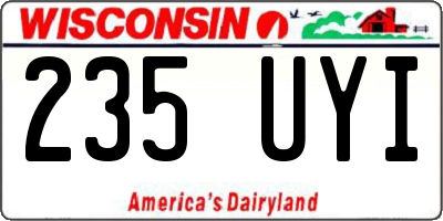 WI license plate 235UYI