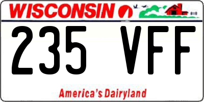WI license plate 235VFF