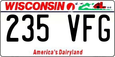 WI license plate 235VFG