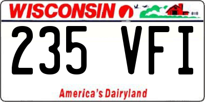 WI license plate 235VFI