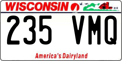 WI license plate 235VMQ