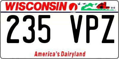 WI license plate 235VPZ