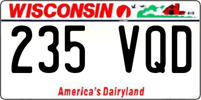 WI license plate 235VQD