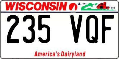 WI license plate 235VQF