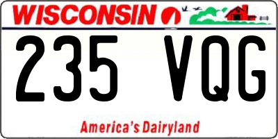 WI license plate 235VQG