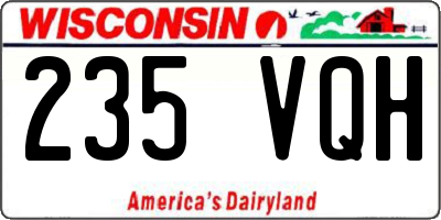 WI license plate 235VQH