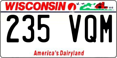 WI license plate 235VQM