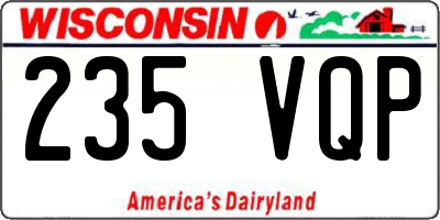 WI license plate 235VQP