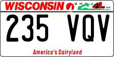 WI license plate 235VQV