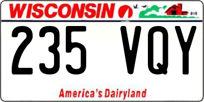 WI license plate 235VQY