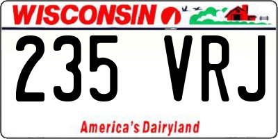 WI license plate 235VRJ
