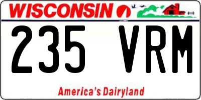 WI license plate 235VRM