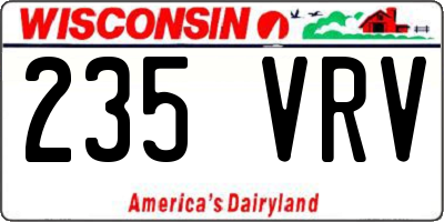 WI license plate 235VRV