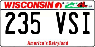 WI license plate 235VSI