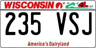 WI license plate 235VSJ