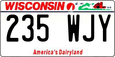 WI license plate 235WJY
