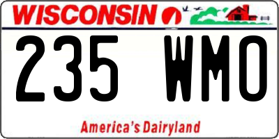 WI license plate 235WMO