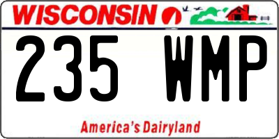WI license plate 235WMP