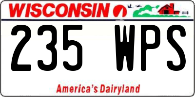 WI license plate 235WPS