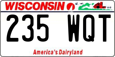 WI license plate 235WQT