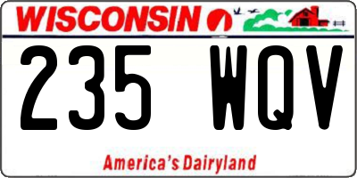 WI license plate 235WQV