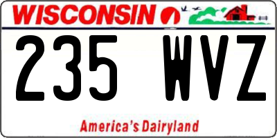 WI license plate 235WVZ