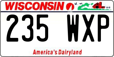 WI license plate 235WXP