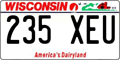 WI license plate 235XEU