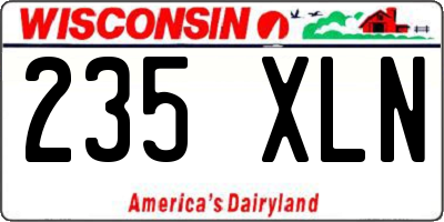 WI license plate 235XLN