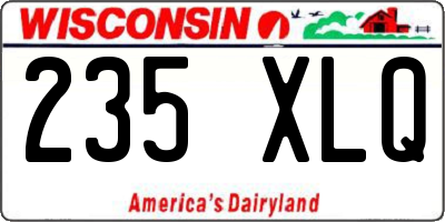 WI license plate 235XLQ