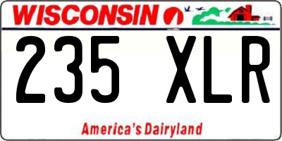 WI license plate 235XLR